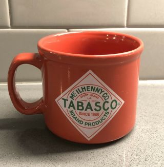 Mcilhenny Co.  Tabasco Brand Red Coffee Cup Mug With Logo 12oz - Ceramic Vintage