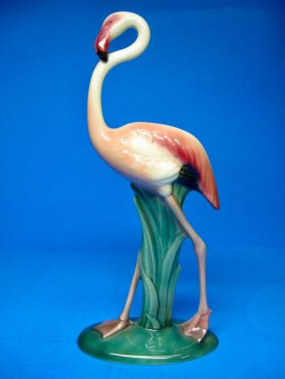 Vintage Will George Pasadena,  California Pottery 11 ½ " Flamingo