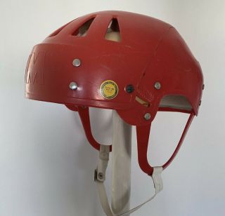 JOFA Hockey Helmet Gretzky Style 22551 SR Senior VM Red Vintage Orginal 3
