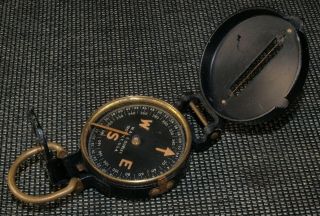 Wwii Vintage Gurley Lensatic Military Engineer Field Compass