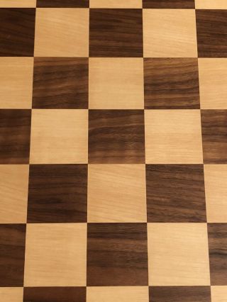 Vtg ANRI Italy Mahogany Maple Chess Board Chessboard Universum Toriart 17.  5” Sq 2