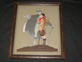 A Scout Is Loyal Norman Rockwell Embroidery,  Framed Print