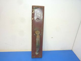 Vintage Door Plate Handle Pull & Push,  Large 14 1/4 " Tallx 3 1/8 " Wide,  Brass,