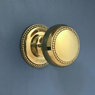 Reclaimed Brass Front Door Center Knob Handle Centre Pull Knocker
