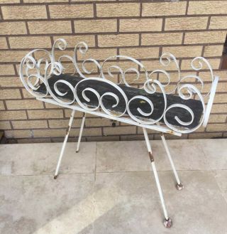 Vintage Wrought Iron Plant Stand Shabby Chic 1960 