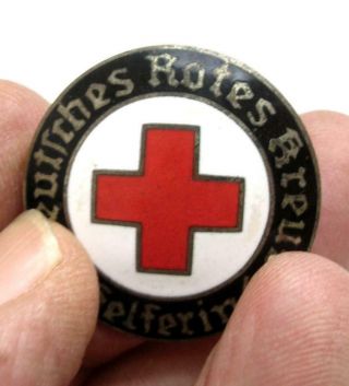 Ww2 Wwii German Red Cross Drk Deutsches Rotes Kreuz Enamel Pin Helferin