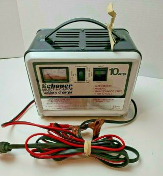 Vintage Schauer Select A Charge Battery Charger 6 Or 12 Volt 10 Amp