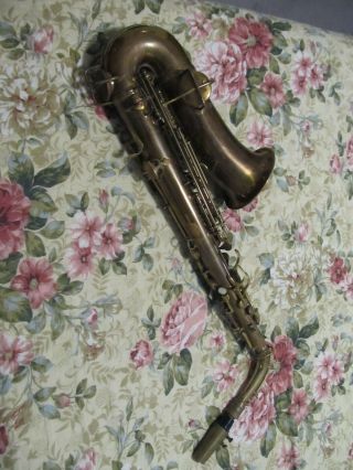 Vtg Elkhart In.  Saxophone C.  G.  Conn Ltd Pat.  Date Dec 3 1914 Iii9954 A&l Neat L@@k