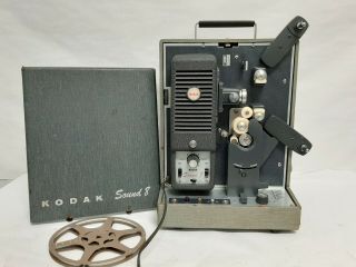 Vintage Kodak " Sound 8 " Model 1 - 8mm Film Movie Projector & Case