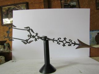 Old Copper Arrow Style Weathervane Missing Glass 2
