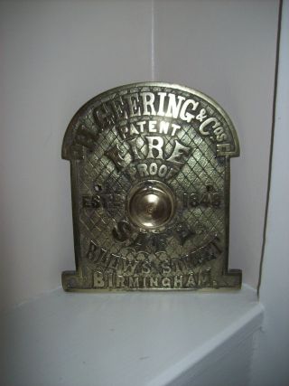 Brass Safe Name Plate,  And Escution.