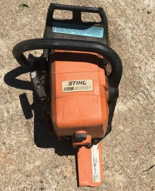 Vintage 029 Stihl Chainsaw Project Saw Great Compression Firewood Parts Tc