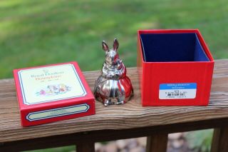 Royal Doulton Bunnykins Mother Rabbit And Baby Silver Plated Music Box 2
