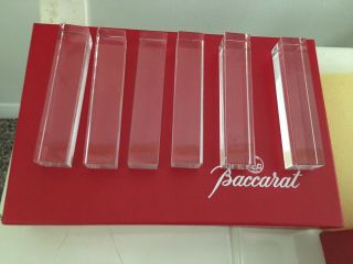 Vintage Set Of Baccarat Vega Crystal Glass Knife Rests Box Box 6