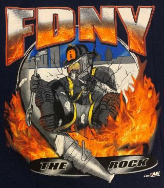 Fdny Fire Department York Nyc T - Shirt Sz Xl The Rock Academy