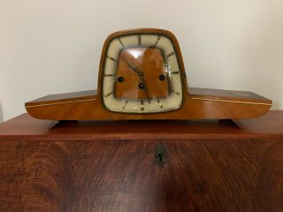 Vintage/mid Century Modern Unicorn Westminster Chime Mantel Clock