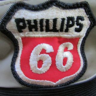 Vintage 1960 Phillips 66 Gas Station Service Attendant Hat Cap SIZE 7 1/2 LARGE 2