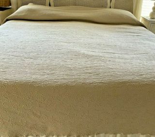 Sferra Matelasse King Bedspread Vintage 100 Cotton Portugal 94 " X 108 "