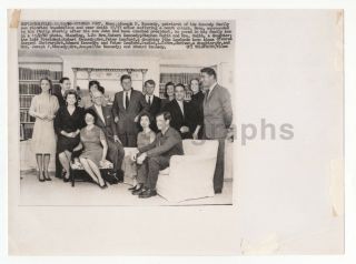 John F.  Kennedy,  The Kennedy Family - Vintage Wire Service Photograph