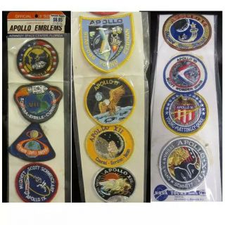 Nasa Apollo Official Mission 3 " Patch Emblem Set Of 12 Kennedy Space Center