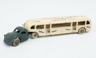 Vtg Arcade Cast Iron A Century Of Progress Chicago 1933 Gmc Greyhound Lines Bus