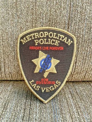 Las Vegas Metro Police Patch Nevada Lvmpd Eow Lt Lloyd Heros Live Forever Rare