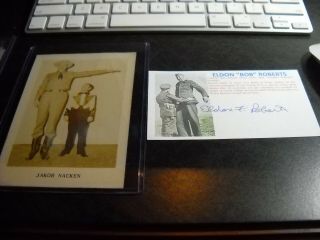 Vintage Jakob Nacken German Giant Rppc/eldon Roberts Autograph