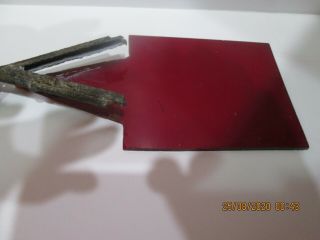 Antique Lightning Rod Arrow Cast Iron Red Glass Weathervane (2 - 8 -) 2