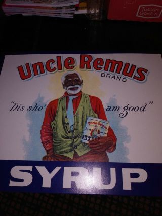 Uncle Remus Brand Syrup Metal Sign