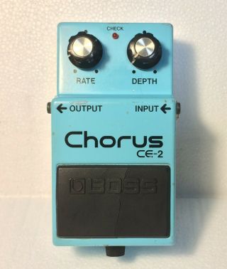Vintage Boss Chorus Ce - 2 Effects Pedal By Roland - Green Label (mit)