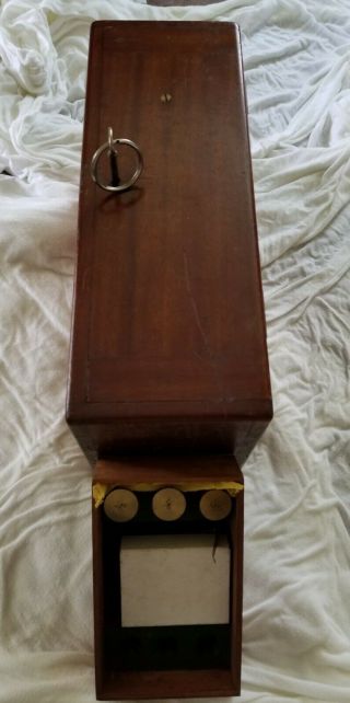 Vintage J.  Grunow C.  1880 Wooden Microscope Case And Objective Brass Lenses