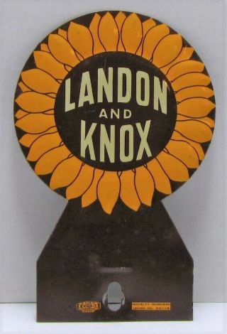 Landon And Knox License Plate Tag Marker Topper President Campaign Advertising