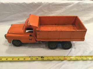Vintage Tru Scale Ih International Dump Truck Toy Orange