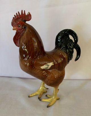 Vtg.  Hagen - Renaker Dw Figurine Red Rooster 