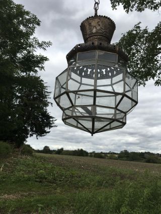 Vintage French Lantern Light Very Large Ornamental