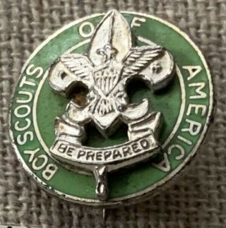 Vintage SCOUTMASTER Boy Scout Leader Green Enamel PIN Collar Lapel Uniform BSA 2