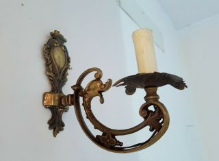 Antique Vintage Brass Metal Sconces Applique.  Wall Lamps