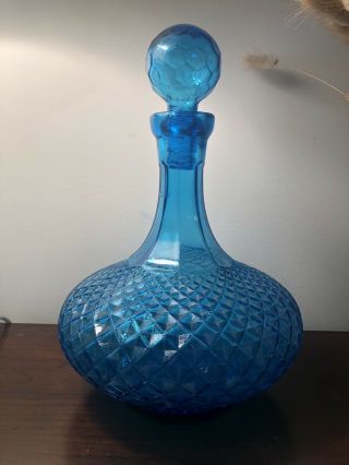 Set 3 Vintage Glass Genie Bottle Decanters
