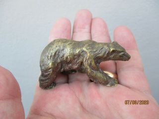 A Small Antique Bronze Figure Of A Polar Bear C1910