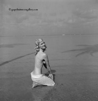 Vintage 1960s Bunny Yeager Camera Negative Bathing Beauty Lee Bartley