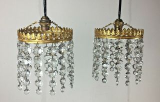 Vintage Glass Crystal Waterfall Chandelier Ceiling Pendant Lamp Light
