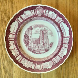 Vintage Wedgwood Cornell University Souvenir Plate War Memorial Mulberry
