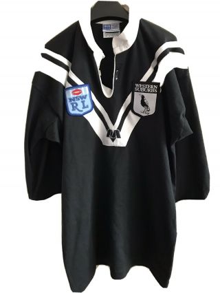 Vintage 1994 Western Suburbs Magpies Australian Rugby League Shirt Jersey