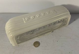 Antique Vtg Art Deco Wall Sconce Light Fixture Slip Shade 6