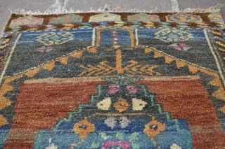 Antiques Handmade Small Carpet Vintage Home Decor 21.  3 X 35.  4 Inch Turkish Rug