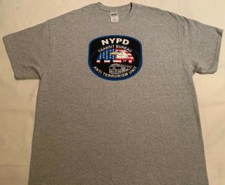 Nypd York City Police Department Transit Bureau Ny T - Shirt Sz Xl