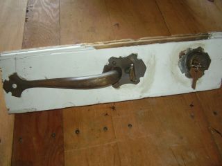 Vintage Brass Yale Keyed Entry Door Mortise Lock,  Handle / Knob Set