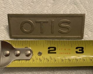 Vintage Otis Elevator Brass Name Plate 1 " X 3 "