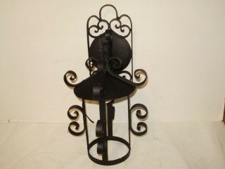 Antique Spanish Revival Wrought Iron Wall Light In/outdoor Large 1601