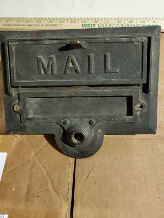 Vintage Antique Cast Bronze Mail Slot The Helm Co.  St.  Louis Mo